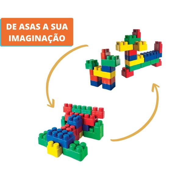 Imagem de Bloco peças de montar infantil brinquedo educativo 16 peças - Bg plas