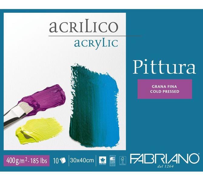 Imagem de Bloco Pittura Para Tinta Acrílica Fabriano 400g/m² 40x40cm