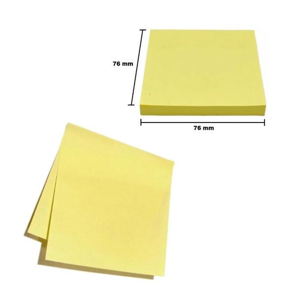 Imagem de Bloco Post it 76x76 Amarelo 100 Fls Autoadesivo Brw