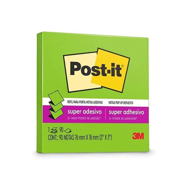 Imagem de Bloco Post-It Refil Pop Up 76X76 Limeade Com 1 Bloco 90Fls