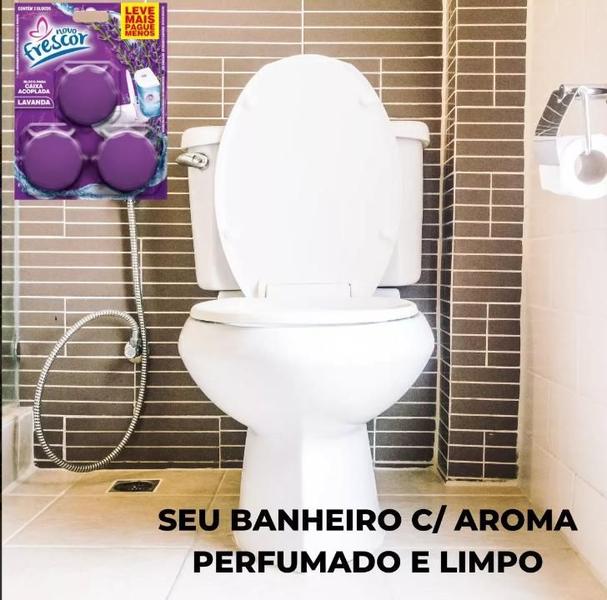 Imagem de Bloco Sanitário Triplo para Caixa Acoplada Novo Frescor C/ 03 blocos