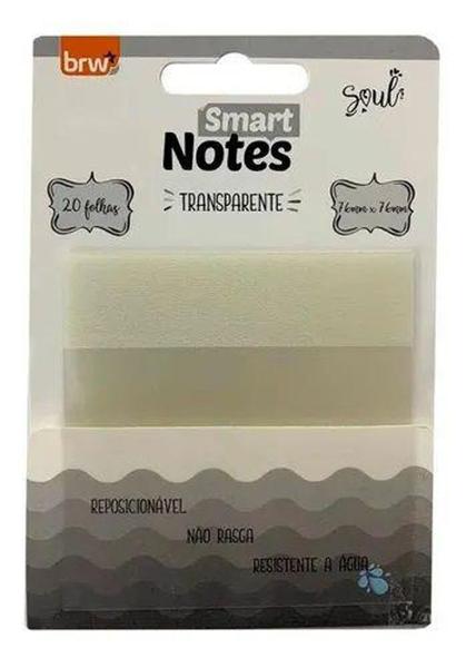 Imagem de Bloco smart notes 76x76mm transparente 20 folhas  Brw