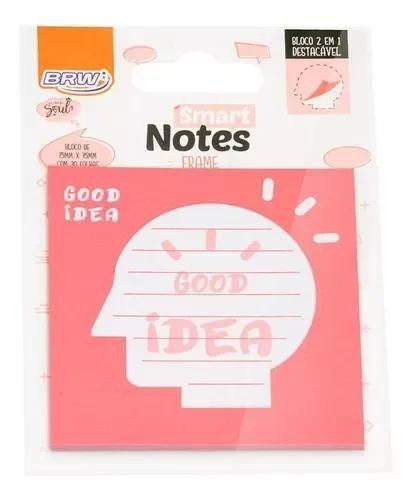 Imagem de Bloco smart notes frame 2em1 75x75 mm - ideia coral - 30fls