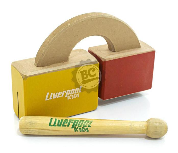Bloco Sonoro Liverpool Kids Duplo com Baqueta (Musicalização Infantil) 5525 Imagem de Bloco Sonoro Liverpool Kids Duplo com Baqueta (Musicalização Infantil) 5525