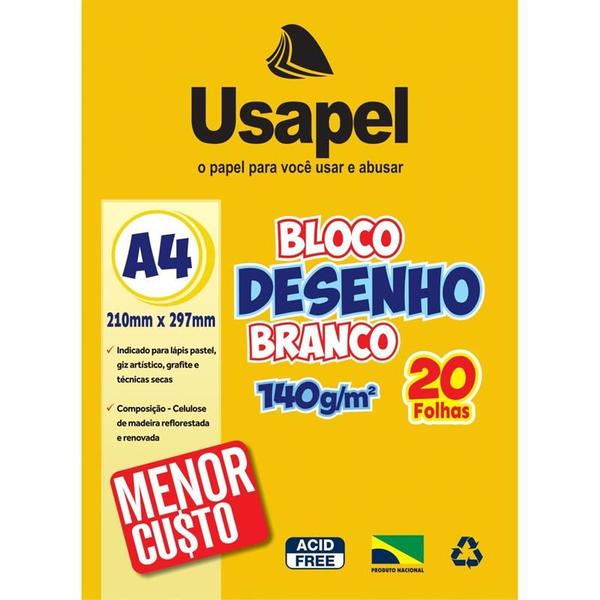 Imagem de Bloco tecnico sem margem usapel desenho a4 140g 20fl br filiperson