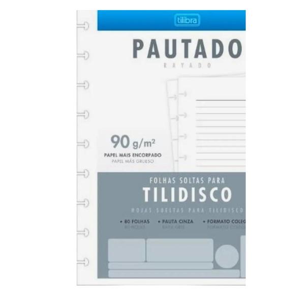 Imagem de Bloco Tilidisco Colegial 90grs 80 Folhas - Tilibra