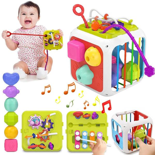 Blocos de Classificação de Formas Montessori para Bebês (6 a 12 Meses) - Brinquedos Educativos Coloridos Imagem de Blocos de Classificação de Formas Montessori para Bebês (6 a 12 Meses) - Brinquedos Educativos Coloridos