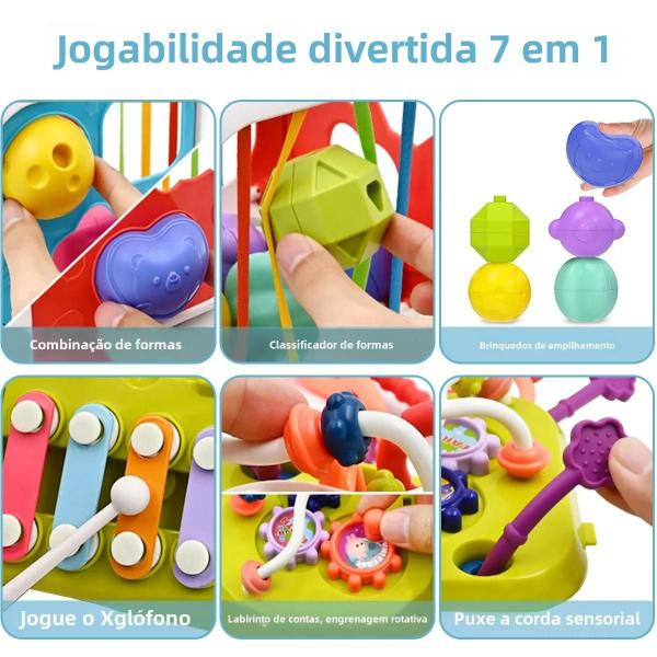 Blocos de Classificação de Formas Montessori para Bebês (6 a 12 Meses) - Brinquedos Educativos Coloridos Imagem de Blocos de Classificação de Formas Montessori para Bebês (6 a 12 Meses) - Brinquedos Educativos Coloridos
