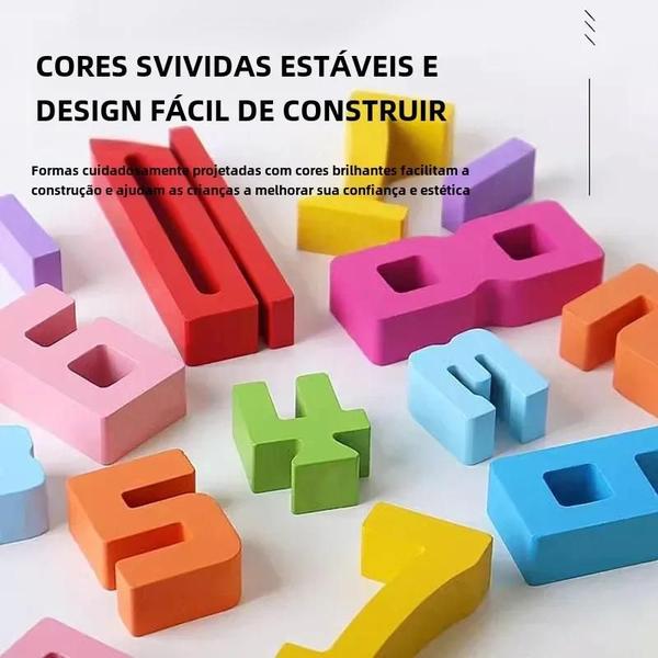 Imagem de Blocos de Construção Coloridos de Partículas Grandes para Crianças (1-3 anos)