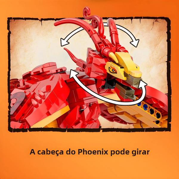 Imagem de Blocos De Construção De Besta Divina, Coruja Mítica, Phoenix, Modelo Infantil, Filme Inspirado