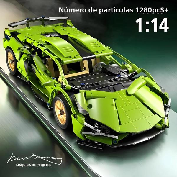 Imagem de Blocos de Construção de Carro de Corrida - 1280 Peças para Crianças e Adultos