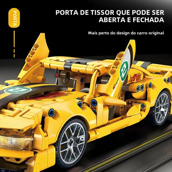 Imagem de Blocos de Construção de Carro de Corrida de Luxo 451 Peças - City Speed Auto Vehicle Super para Meninos