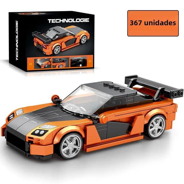 Imagem de Blocos De Construção De Carros Esportivos RX7 Para Crianças 367PCS Clássico Modelo De Veículo Urbano