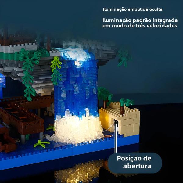 Imagem de Blocos de Construção de Castelo de Piscina - Modelo Educacional com Micropartículas (Cor Pêssego)