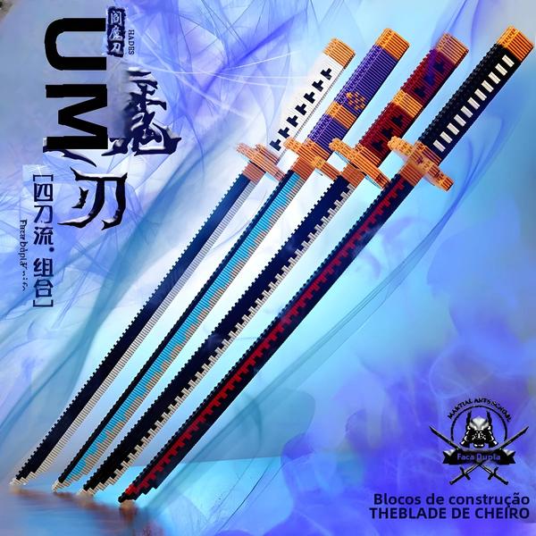 Imagem de Blocos de Construção de Espada Samurai Ninja Katana - Anime Japonês