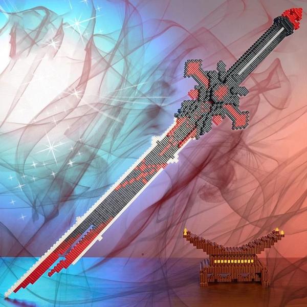 Imagem de Blocos De Construção De Espada Samurai Para Meninos, Modelo De Arma Ninja De Anime, Tijolos De