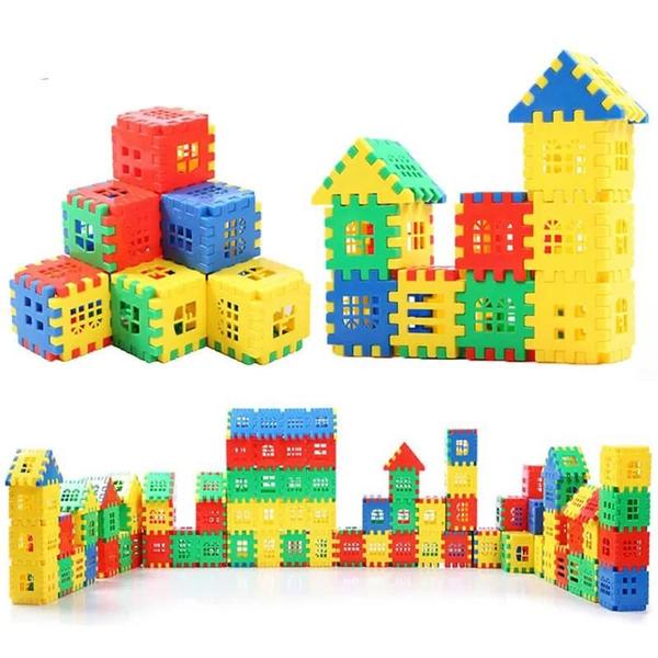 Imagem de Blocos de Construção de Plástico para Crianças (3-6 anos) - Brinquedo Educativo