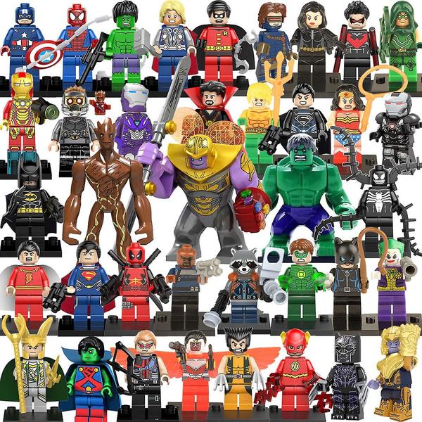 Blocos de construção de super-heróis Guaxinim: Vilão Montando Minifigure Brinquedo - SANLIN BEANS Imagem de Blocos de construção de super-heróis Guaxinim: Vilão Montando Minifigure Brinquedo