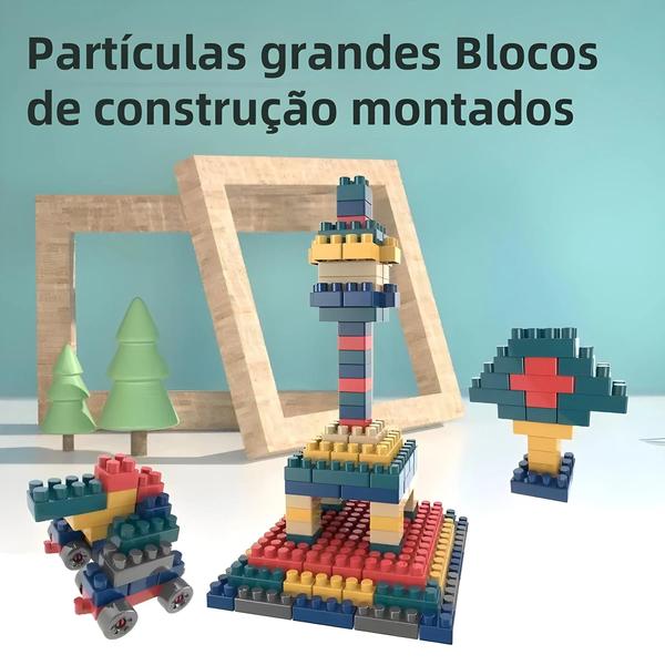 Imagem de Blocos de Construção Grandes para Crianças - 100 Peças - Conjunto de Brinquedos de Montagem