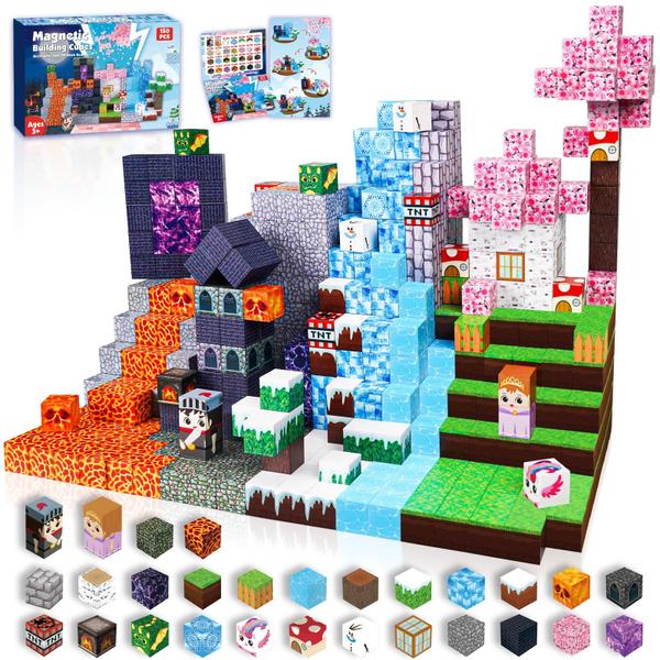 Imagem de Blocos de construção magnéticos ToyUnited 150PCS Dark Forest Castle