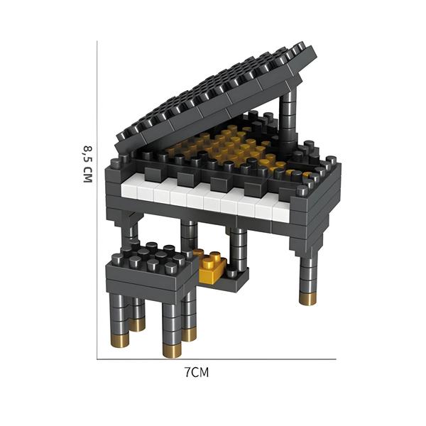 Imagem de Blocos de Construção Musicais para Crianças - Mini Piano e Guitarra em Plástico ABS