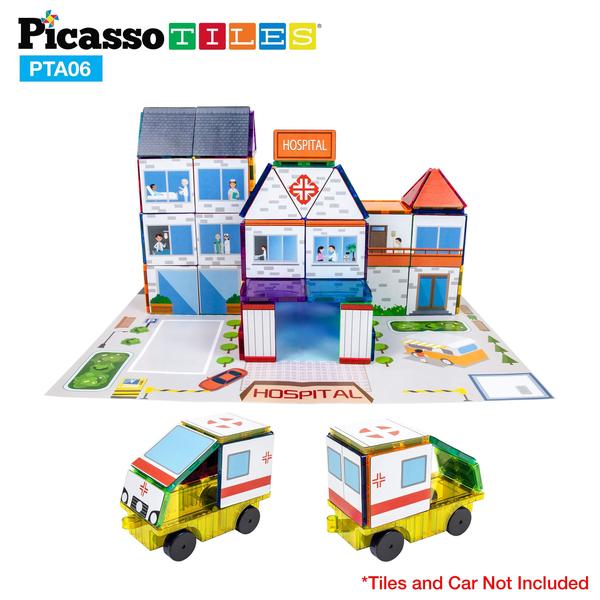 Imagem de Blocos de Construção Picasso Tiles 80 Unidades - Ideal para Escola, Hospital e Polícia