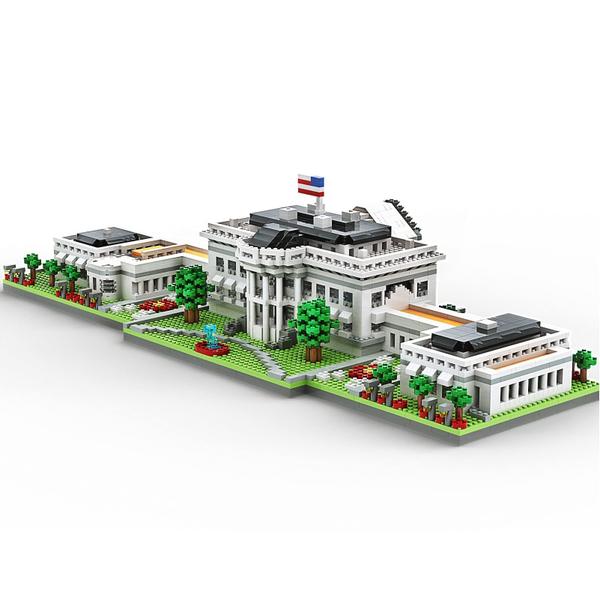 Imagem de Blocos de construção SEMKY Micro Mini White House 3000 peças