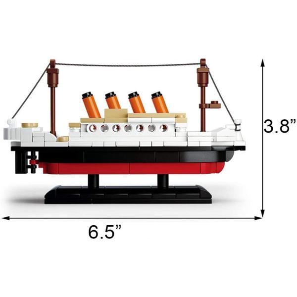 Imagem de Blocos de construção SusenGo Titanic ShipBoat, modelo 3D, 194 peças