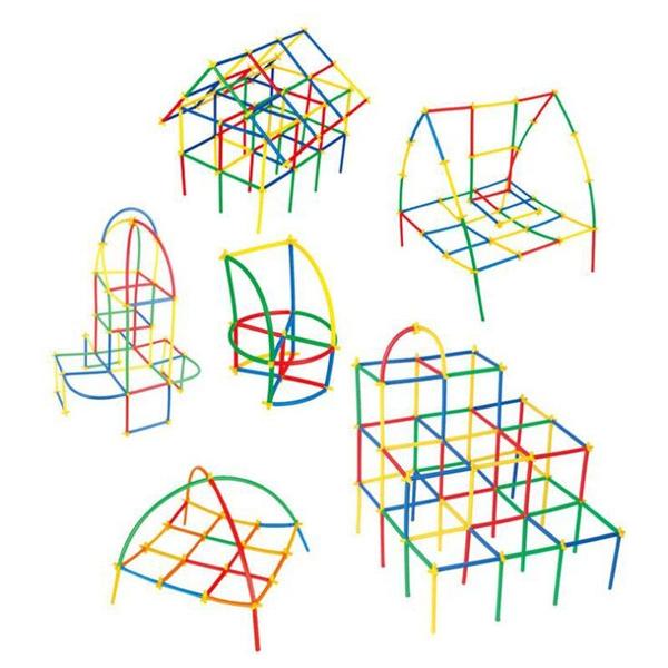 Imagem de Blocos de construção Wokex 4D Straw 100-700 unidades para crianças