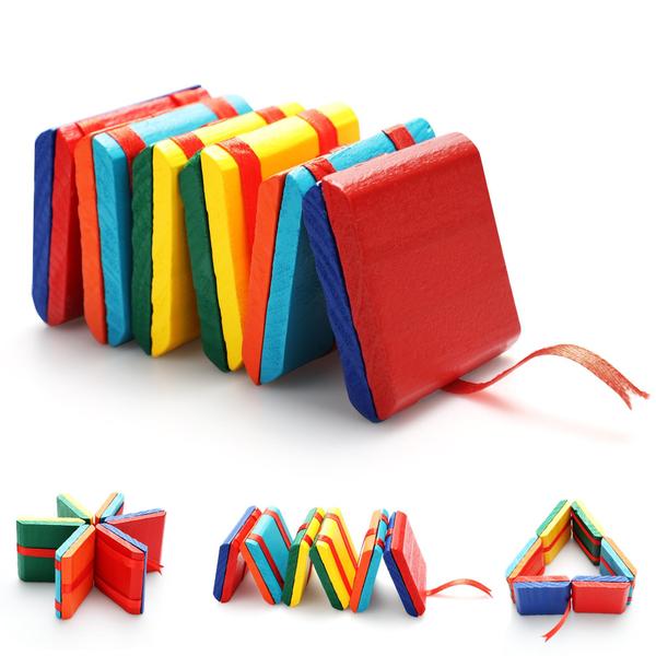 Imagem de Blocos de escada com aba de madeira Sensory Fidget Learning Toy Boxgear