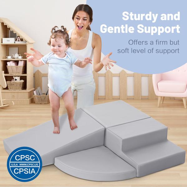 Blocos de escalada de espuma JungleDove para crianças pequenas com couro PU Imagem de Blocos de escalada de espuma JungleDove para crianças pequenas com couro PU