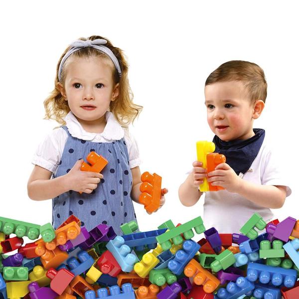 Imagem de Blocos De Montar 110 Peças Brinquedo Educativo - Dismat