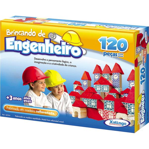 Imagem de Blocos de Montar 120 Peças Brincando de Engenheiro 5279.8 Xalingo