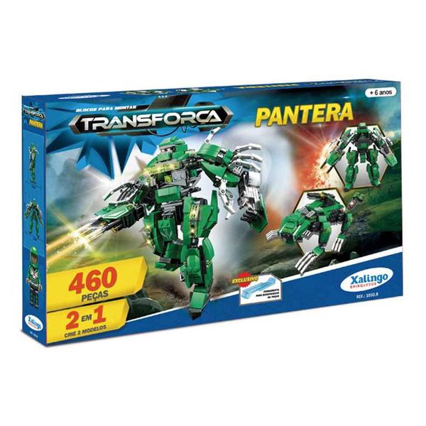 Blocos de Montar - 2-1 - Transforça - Pantera - 460 peças - Xalingo Imagem de Blocos de Montar - 2-1 - Transforça - Pantera - 460 peças - Xalingo