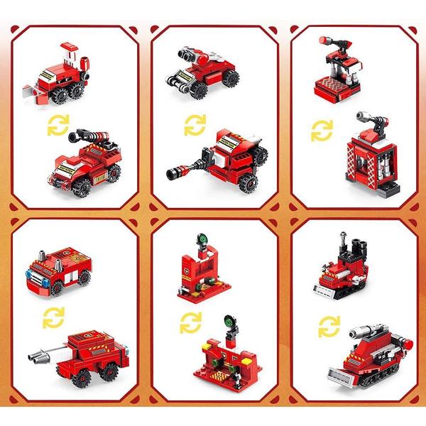 Imagem de Blocos de Montar - 25-1 - Cubic - Brigada de Incêndio - 572 peças - Multikids
