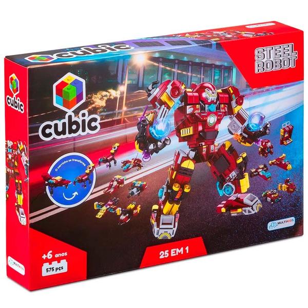 Imagem de Blocos de Montar - 25-1 - Cubic - Steel Robot - 575 Peças - Multikids