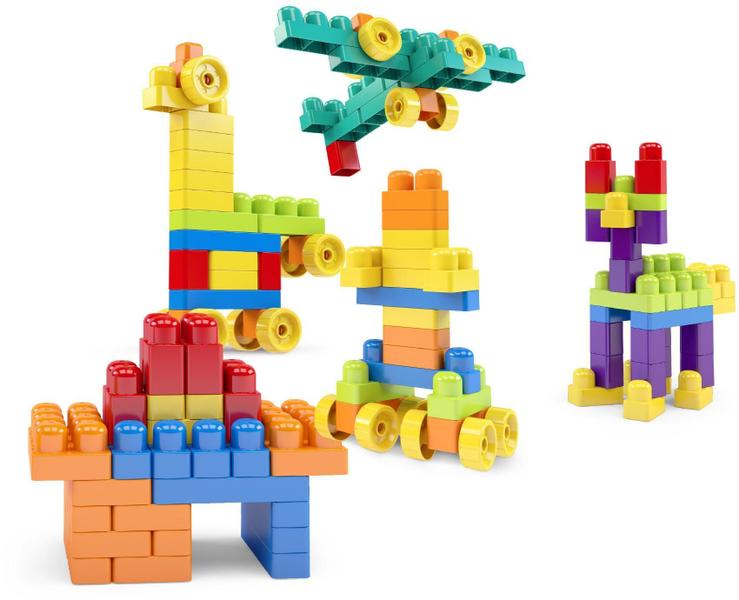 Imagem de Blocos De Montar 300 Peças Brinquedo Encaixar Infantil - 300