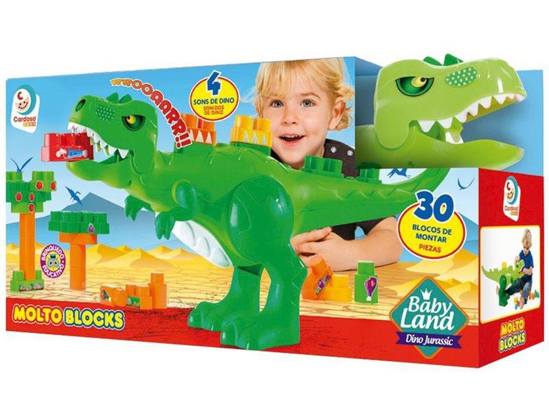 Imagem de Blocos de Montar 31 Peças Baby Land Dino Jurássico - 8001 Cardoso