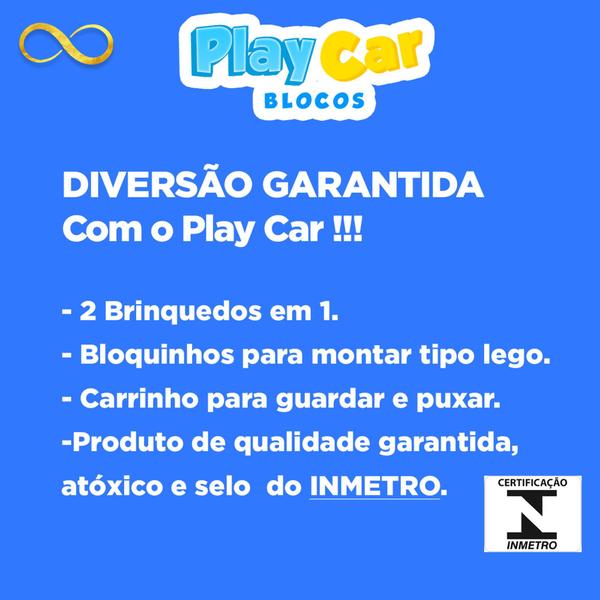Blocos De Montar 48 Peças + Carrinho Com Puxador - GGB Imagem de Blocos De Montar 48 Peças + Carrinho Com Puxador