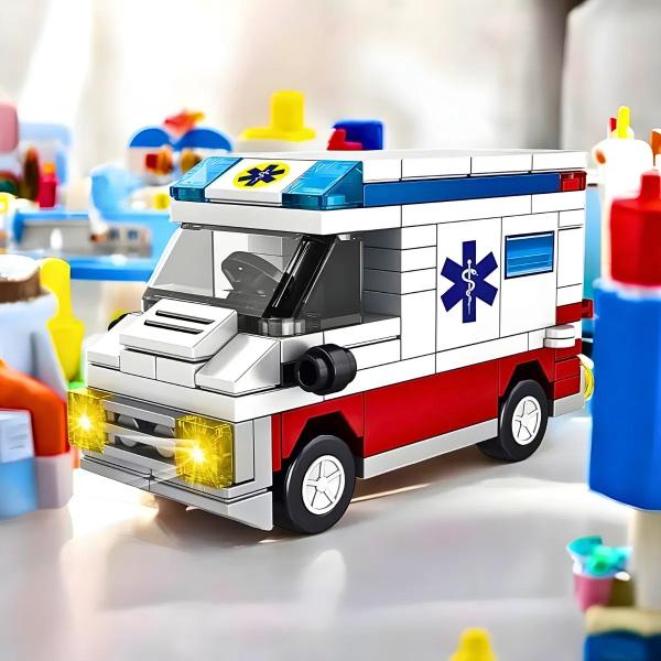 Imagem de Blocos de Montar Ambulância com 102 Peças Lego Colecionável