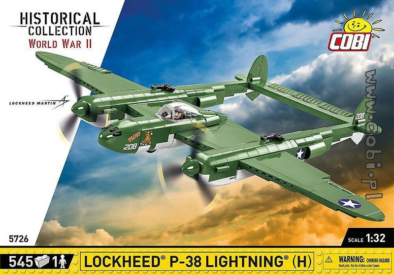 Imagem de Blocos De Montar Avião Americano Lockheed P-38 Cobi  545 Pçs