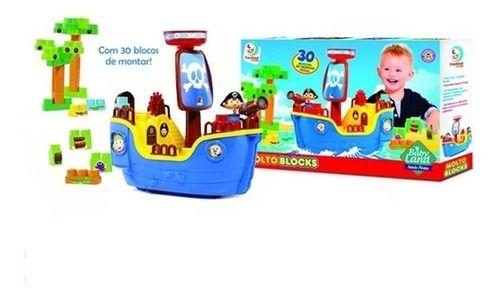 Imagem de Blocos De Montar Baby Land Navio Pirata Cardoso Toys 8002