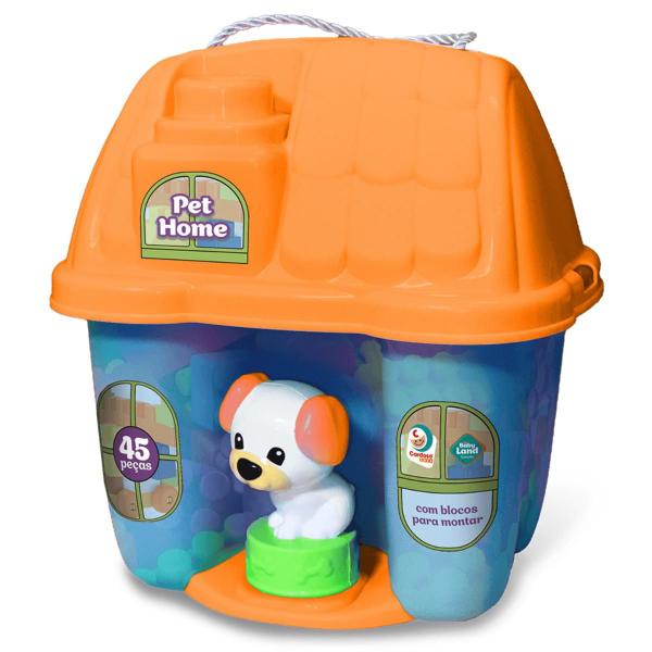 Imagem de Blocos de Montar Baby Land Pet Home Com Blocos Azul Cardoso