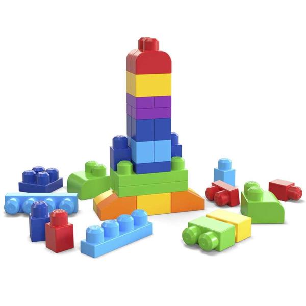 Imagem de Blocos de Montar - Bolsa de Construção - Azul - 60 Peças - Mega Bloks - Fisher-Price