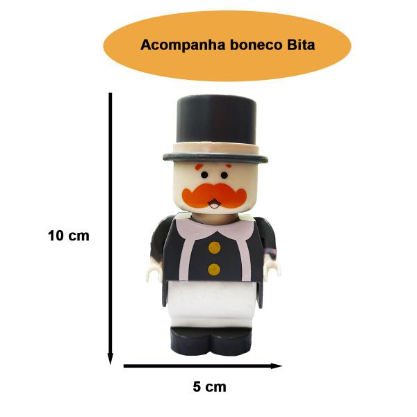 Imagem de Blocos de Montar Brinquedo Infantil Crianças Educativo  44 Peças Com Balde e Boneco - Mundo Bita