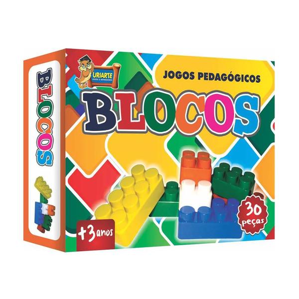 Blocos de Montar Coloridos - 30 Peças - Uriarte Imagem de Blocos de Montar Coloridos - 30 Peças