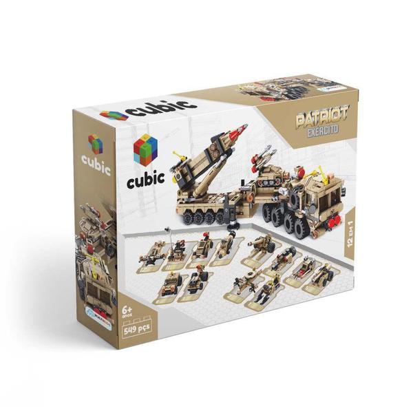 Imagem de Blocos de Montar Cubic Exército 549 Peças Multikids - BR1096 - Multilaser