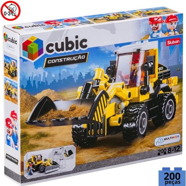 Imagem de Blocos de Montar Cubic Trator 200 Peças Multikids BR1491