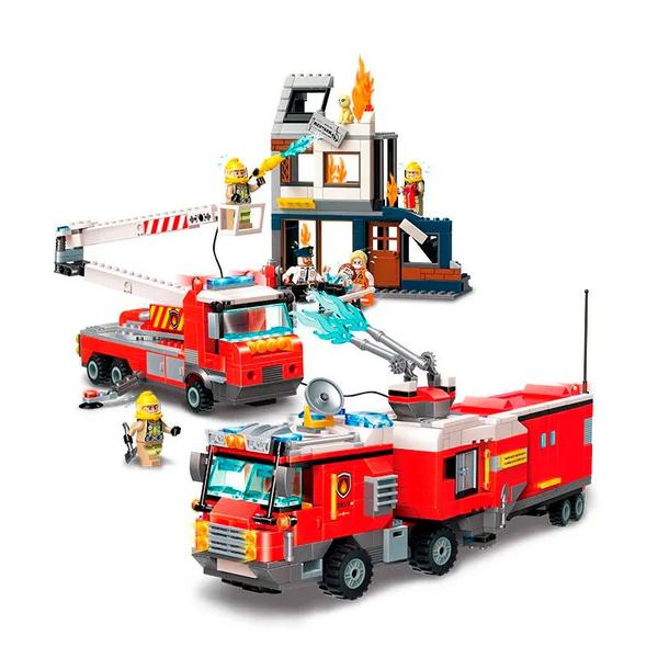 Imagem de Blocos de Montar Fire Rescue Duplo Ataque Caminhão de Bombeiros 996 pçs - C2810