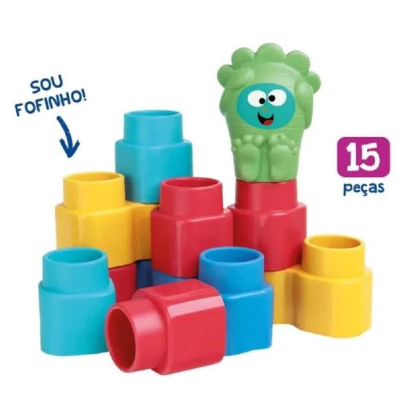 Blocos De Montar Fofo Blocos 15 Peças Elka 1010 Imagem de Blocos De Montar Fofo Blocos 15 Peças Elka 1010